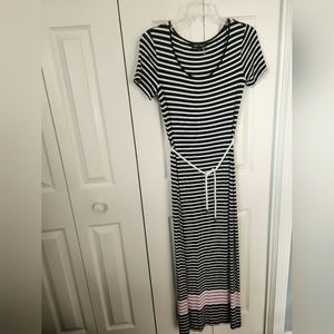 Ellen Tracy Striped Maxi Dress